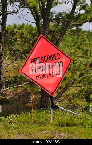 Prescribed Burn Sign. Prescribed Burn Sign Stock Photo - Alamy