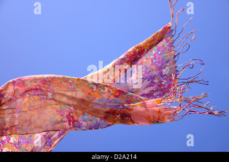 Scarf flying in the air Stock Photo