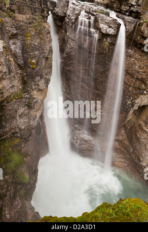 Upper Johnston Canyon Falls in Banff National Park, Canadian Rockies, Alberta, Canada. Stock Photo