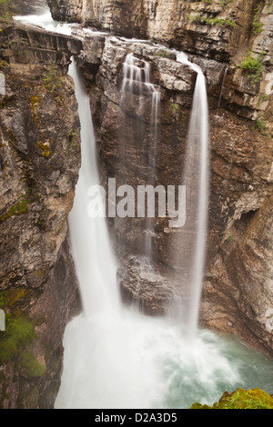 Upper Johnston Canyon Falls in Banff National Park, Canadian Rockies, Alberta, Canada. Stock Photo