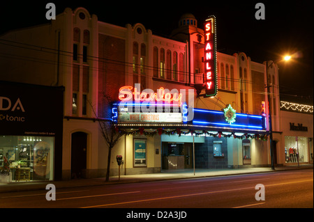 The Stanley theatre, a heritage community theater on south Granville Street in Vancouver, BC, Canada Stock Photo