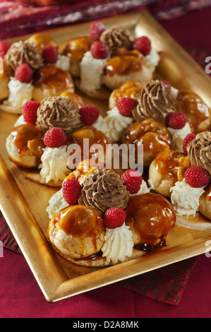 Small Gateaux St Honoré French pastries Stock Photo