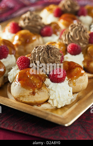 Small Gateaux St Honoré French pastries Stock Photo