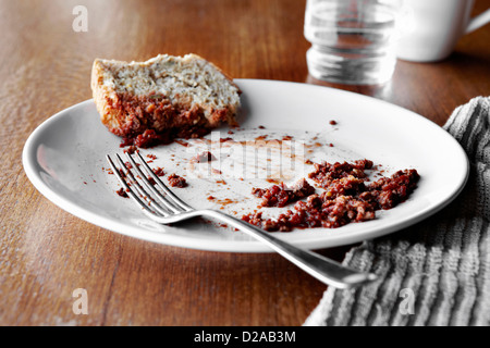 Empty dinner plate on table Stock Photo