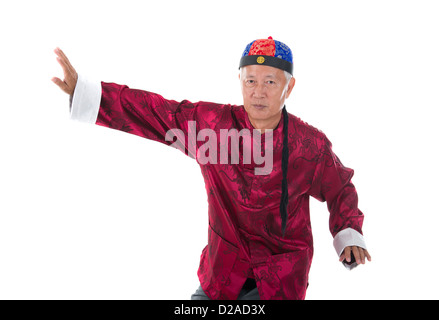 old senior chinese kung fu master Stock Photo