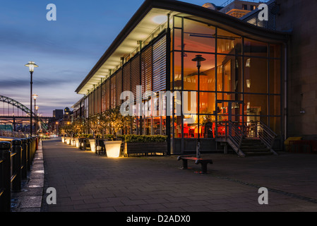 Newcastle upon Tyne Quayside at night Stock Photo