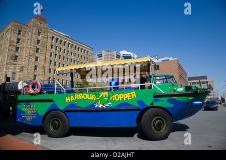 The Halifax Harbour Hopper tour on a Larc V amphibious military vehicle known as a duck Stock Photo