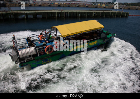 The Halifax Harbour Hopper tour on a Larc V amphibious military vehicle known as a duck Stock Photo