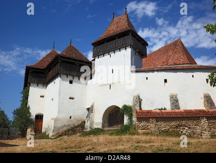 A World Heritage Site by UNESCO: Viscri fortified church, Transylvania, Romania. Stock Photo