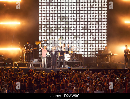 Lady Antebellum performs at the 2012 CMA Festival in Nashville, Tennessee Stock Photo