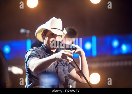 Brad Paisley performs at the 2012 CMA Festival in Nashville, Tennessee Stock Photo