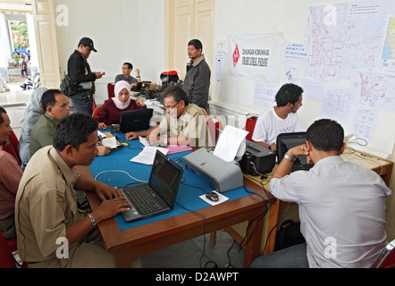 Padang, Indonesia, Coordinating Center for the earthquake area in the Government Palace Stock Photo
