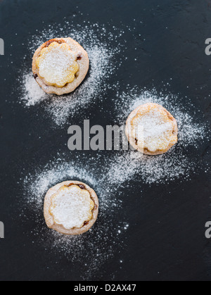 Hand made miniature mince pies. Stock Photo