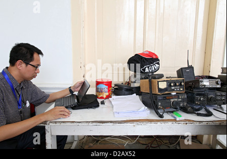 Padang, Indonesia, Coordinating Center for the earthquake area in the Government Palace Stock Photo