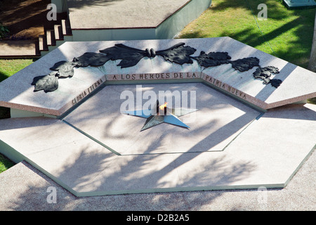 Havana, Cuba, the eternal flame in honor of the heroes of the revolution in the garden of the Museo de la Revolucion Stock Photo