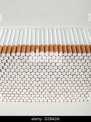 Big Stack of Cigarettes Background Stock Photo