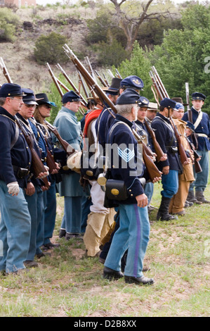 Civil War Reenactment Battles Of Glorieta Pass And Apache Canyon In New Mexico. Stock Photo