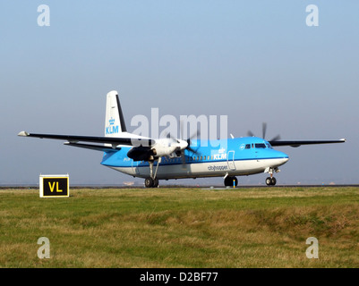 Fokker 50 KLM PH-LXR Stock Photo