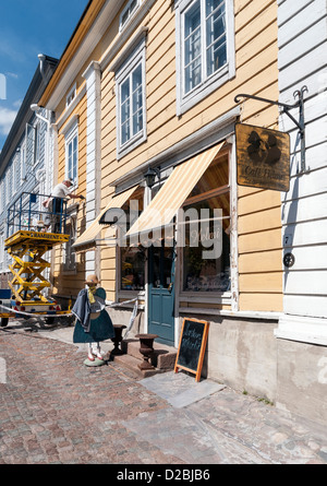 Cafe Helmi, a tea and coffee house in Old Porvoo, Finland Stock Photo