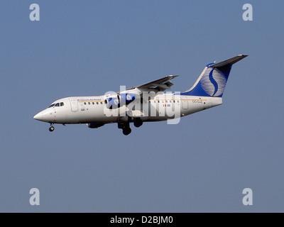 British Aerospace BAe 146/Avro RJ serial E2305 registration OO-DJZ Stock Photo