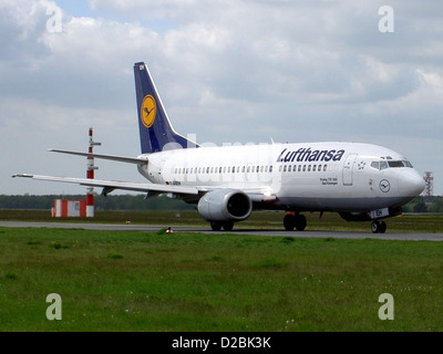 Boeing 737-330 Lufthansa D-ABEH Berlin Tegel (TXL EDDT) Stock Photo