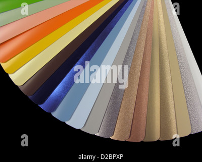 venetian blinds color chart Stock Photo