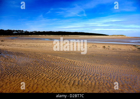 Sand Pattens on Holkham Bay Beach, Peddars way North Norfolk Coastal Path, Holkham village, North Norfolk Coast, England, UK Stock Photo