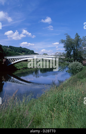 Bigsweir Bridge over River Wye in summer Near Llandogo Monmouthshire South Wales UK Stock Photo