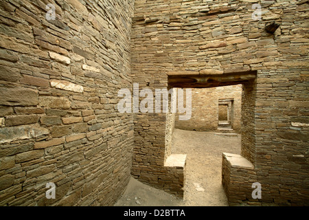 Doors, Pueblo Bonito, Chaco Culture National Historical Park, New Mexico USA Stock Photo