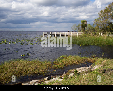 Lake Washington on the St Johns River in Florida at Melbourne in Brevard County Stock Photo