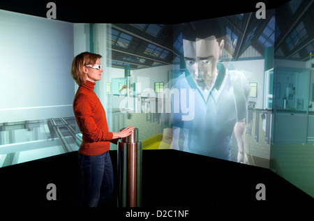 Dortmund, Germany, virtual factory of the future at the Museum DASA Stock Photo