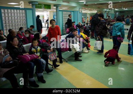 Respiratory disease clinic at Beijing Children's Hospital. 14-Jan-2013 Stock Photo