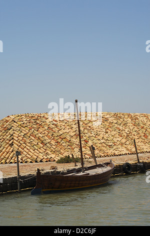 Saline Ettore and Infersa, Stagnone, between Trapani and Marsala, Sicily, Italy Stock Photo