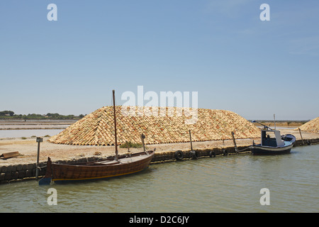 Saline Ettore and Infersa, Stagnone, between Trapani and Marsala, Sicily, Italy Stock Photo