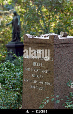 Berlin, Germany, grave of Georg Wilhelm Friedrich Hegel in the cemetery Dorotheenstaedtischen Stock Photo