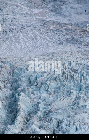 A close-up of the Berg Glacier near its terminous above Berg Lake in Robson Provincial Park, Canadian Rockies, British Columbia Stock Photo