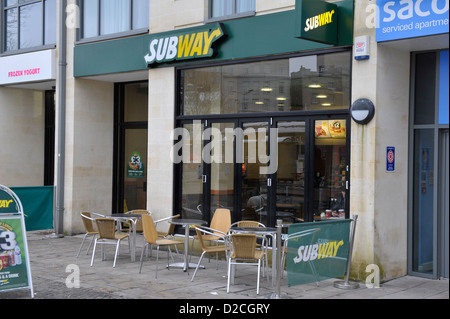 Subway Retail shop or unit on UK street Stock Photo