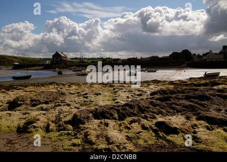 The Parrog and River Nevern estuary, Newport, Pembrokeshire, Wales Stock Photo