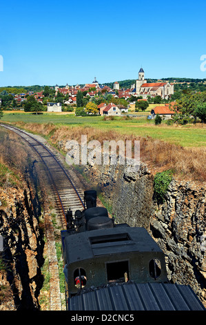 Historic train; Le Truffadou, France. Stock Photo