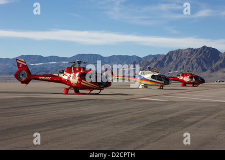 grand canyon sightseeing tours helicopters at boulder city airport terminal Nevada USA Stock Photo