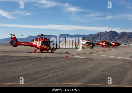 grand canyon sightseeing tours helicopters at boulder city airport terminal Nevada USA Stock Photo