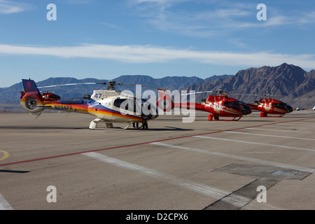 grand canyon sightseeing tours helicopters at boulder city airport terminal Nevada USA Stock Photo