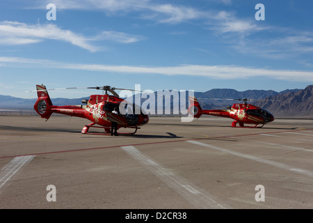 grand canyon sightseeing tours helicopters at boulder city airport terminal Nevada USA Stock Photo