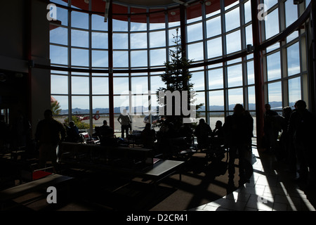 inside passenger area of boulder city airport terminal Nevada USA Stock Photo