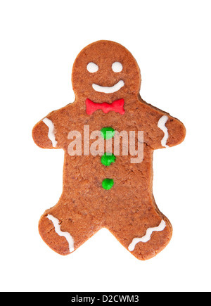 Gingerbread man isolated on white background Stock Photo