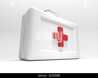 3d render illustration of a first aid kit Stock Photo - Alamy