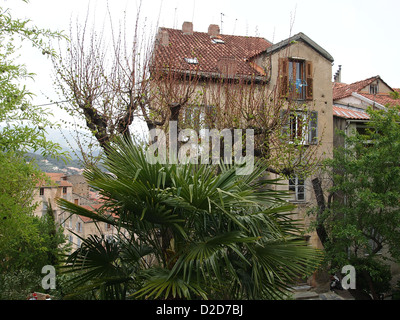 An interesting house in Corte on Corsica Stock Photo