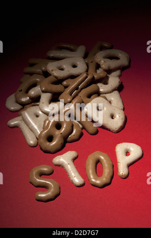 STOP spelt in Russian bread cookies Stock Photo