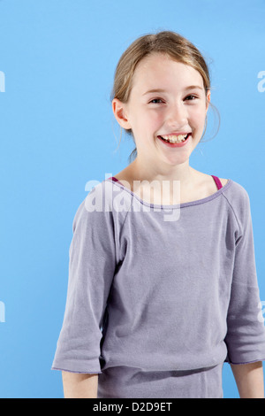 Happily smiling girl looking at camera Stock Photo - Alamy