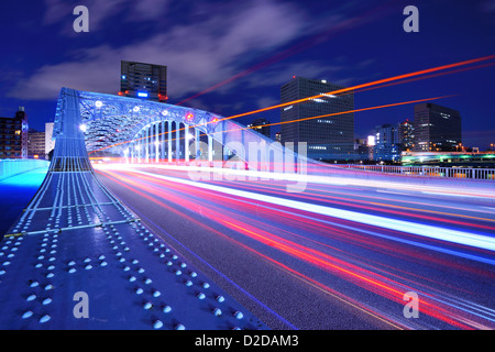 Eitai Bridge in Tokyo, Japan. Stock Photo